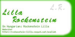 lilla rockenstein business card